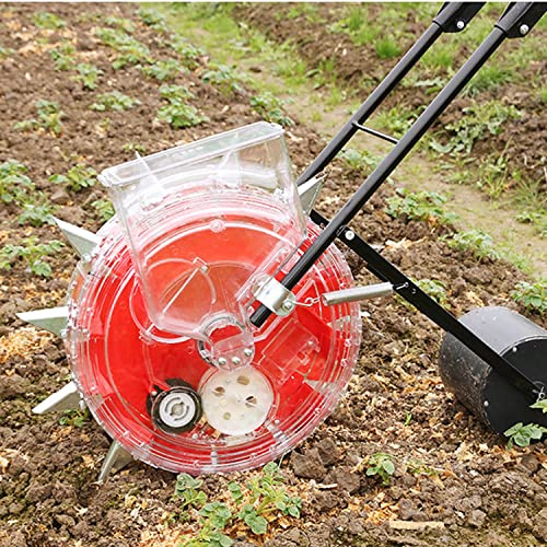 Manual Corn Seed Planter Tool, 10-Hole Garden Push Seeder for Backyard Agriculture, Adjustable Sowing Depth 3.5-7.8cm, Efficient Hand Seed Sower for Easy Planting