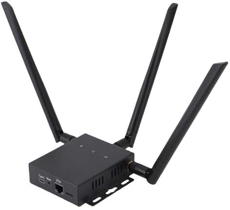 Denash WiFi 6 4G LTE Router, 300Mbps CPE de Punto de Acceso Móvil con Ranura SIM y 3 Antenas para Redes Europeas