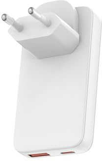 45 W USB C-laddare, USB platt väggladdare, ultratunn strömadapter för Phone 14 15 16 17 Pro/Max Samsung Galaxy, PD snabbladdning med USB-C USB-A, utmärkt kompatibilitet
