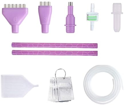 UxicRuya 10 Stück 5D-Diamantmalstift-Set, DIY-Diamantmalstift-Zubehör, Diamantmalwerkzeug-Sets mit Ersatzköpfen für Bohrstifte, Kunststickerei-Kreuzstich-Set für Erwachsene & Kinder, Lila Crack-Stift