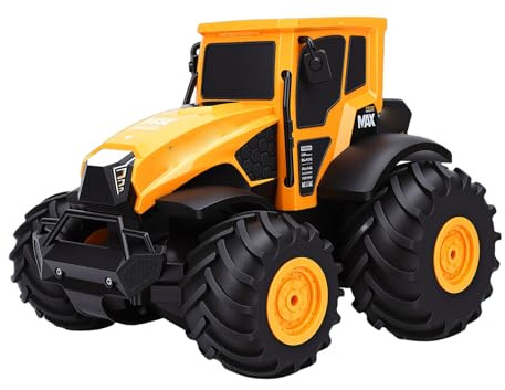 TIKATARER Tractor de Juguete con Control Remoto, Camión RC para Niños, Vehículo Agrícola Todoterreno Eléctrico de 2,4 GHz con Motor Dual y Estanqueidad IPX7 para Niños de 6 a 12 Años