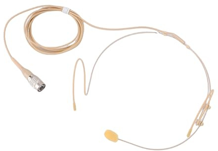 BONKZEBU Microfono a Condensatore Sopra L'orecchio Suono Chiaro Comodo Microfono da Indossare Sulla Testa per Registratore DJ MC, 1 Sopra L'orecchio per Spettacoli Televisivi Sul Palco (PVC, metallo)