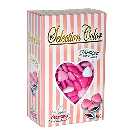 CONFETTI CRISPO | Selection Color Cuoricini Mignon | ROSA | 500 gr