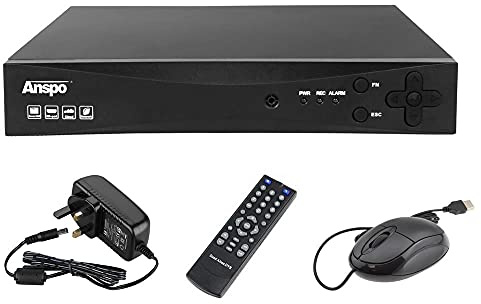 ANSPO 4 Channel CCTV DVR Recorder 4CH H.264 5-in-1 1080P HD VGA HDMI BNC (4 CH - 500GB)