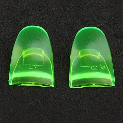 1 Pairs L2 R2 Trigger Extenders Buttons for PS4 PS4 Slim Pro Controller Clear Green