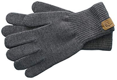 tevirP Merinowolle, Fingerhandschuhe für Erwachsene, Herren, Damen, weich, warm, Armstulpen, Schafe, dunkelgrau, 8-9