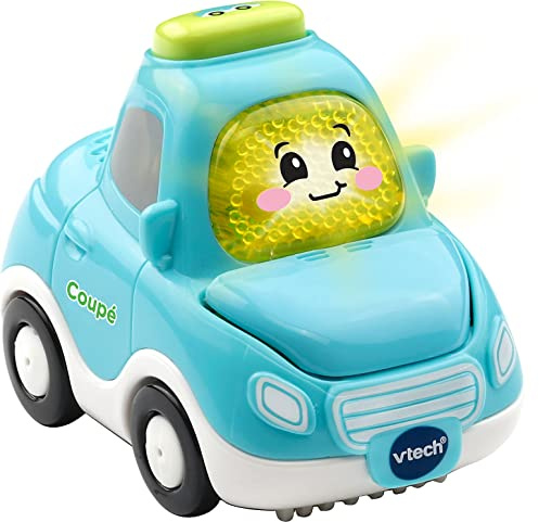 VTech TUT TUT Baby Flitzer - Coupé – Spielzeugauto mit Musik, aufleuchtender Taste, spannenden Sätzen und Geräuschen – Für Kinder von 1-5 Jahren, Hellblau