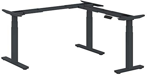 Ergotopia® Desktopia Edge elektrisch höhenverstellbares Tischgestell für Eckschreibtische/Premium Ecktischgestell mit 3 Jahren Garantie (Schwarz)