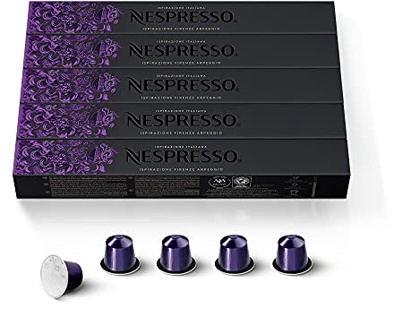 Nespresso Original - Assortiment Café Arpeggio - 50 Capsules Café | Utilisation avec machines Nespresso Original - Extraction Ristretto ou Espresso - Compatible avec mousseurs à lait