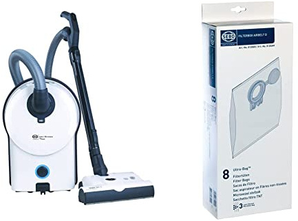 SEBO 90951GB AIRBELT D4 PREMIUM ePower, Arctic White, 37.0 cm*25.0 cm*49.0 cm D Series Cylinder Ultra Bag