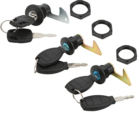 Kuuleyn Serrure de Coffre de Rangement de Moto, Serrure de Queue de Montage de Scooter, Serrure de Coffre Arrière de Moto, C Hook