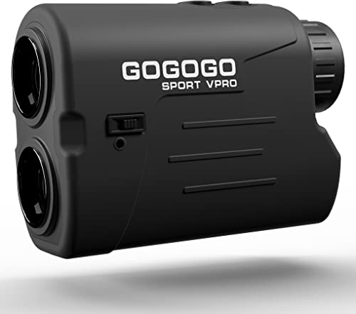 Gogogo Sport Vpro Golf Entfernungsmesser mit Slpoe & Magnetstreifen 600M Golf Laser Entfernungsmesser mit Klare Sicht, Flag-Lock, Vibration für Golf Jagd, Legal für Turnier (GS03CM-650)