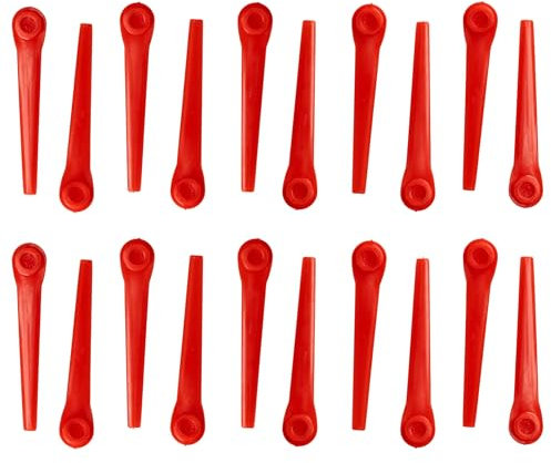 vhbw 20x Ersatz-Messer kompatibel mit Gardena AccuCut 450Li 8841, 450Li 8841-20, EasyCut Li-18/23R 9823, Li-18/23R 9823-20 Rasentrimmer - Ersatzklinge Orange, Kunststoff