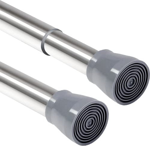 1 barra de cortina de ducha extensible, barra de tensión nunca se oxida, barra telescópica para cortina de ducha, sin perforación, barra de acero inoxidable 304 para baño, cocina (170-260 cm,