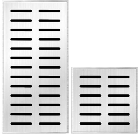 Edelstahl-Gitter-Dachrinnenabdeckung, Quadratisches Regengitter Mit Rahmen, Rutschfester Bodenablauf, For Außenterrasse, Hof, Garten, Pool, Deck, Abfluss-Set ( Color : 201 stainless steel , Size : 35x