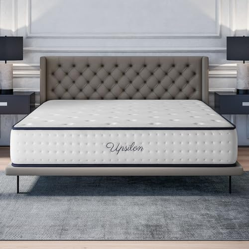 COSMOS - Colchón Viscoelástico 150x200 cm - Altura 30 cm - Upsilon - Espuma HR y Blue Latex - Firme, Transpirable, Hipoalergénico, Ergonómico - Cara Invierno Verano, 7 Zonas Confort
