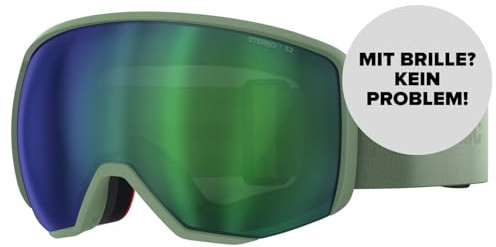 ATOMIC REVENT STEREO HD Skibrille I Ski- & Snowboardbrille mit Stereo Scheibentechnologie für klare Sicht I Damen- & Herren-Ski-Brille mit Live Fit Rahmen für individuelle Passform