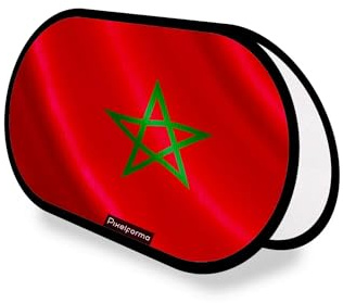 Soporte publicitario ovalado Bandera de Marruecos 70x120cm