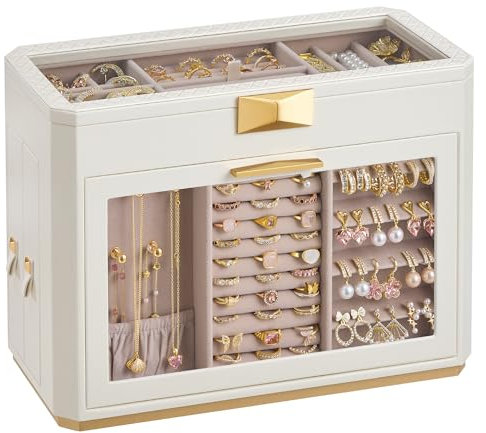 SONGMICS HOME Schmuckkästchen, Weiß UJBC203W01