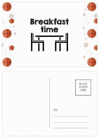 Englische Sprache, Kultur, gesunder Menschenverstand, Restaurant, Basketball, Postkarten-Set, Dankeskarte, Versandseite, 20 Stück