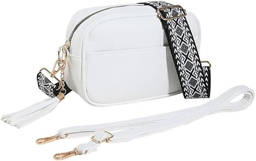 TTPSRY Damen Umhängetasche PU Leder Klassische Crossbody Bag Damen Handytasche zum Umhängen Klein Moderne Taschen mit Breitem Schultergurt