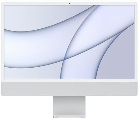 2021 Apple iMac con Apple M1 Chip con 8-core CPU (24-pollici, 8GB RAM, 256GB SSD di Memoria) (QWERTY Spanish) Argento (Ricondizionato)