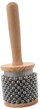 TOYANDONA Cabasa Percussione in Legno e Acciaio Inossidabile Portatile Giocattolo Musicale Strumento Unico a Percussioni Facile da Usare per Bambini e Neonati