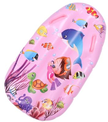 TOBBOMEY Aufblasbares Schwimmbrett mit Doppelgriffen Robustes PVC Surfbrett Pool Float für Sommerparty Strandurlaub und Leicht zu Verstauen Vielseitiges Wasserspielzeug