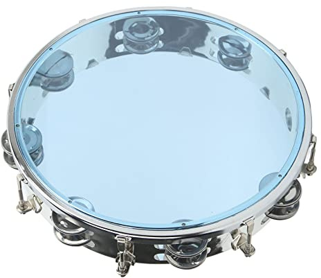 RiToEasysports Tambor de Mano de Metal de Doble con Tono Ajustable, Tambor de Mano ABS para Conciertos de Iglesia de Todas las Edades, Tamaño de 10 Pulgadas (BLUE)