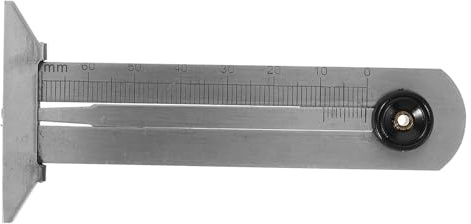 Healvian Misuratore di Profondità del Battistrada per Auto in Acciaio Inox Strumento Compatto Portatile 0-60 MM Design Circolare Indicatore Cruscotto per Controllo Sicurezza Pneumatici