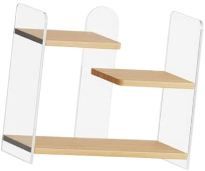 MotiveTech Présentoir à Tasses, Pratique et Robuste, Organisateur en Acrylique pour Café et Thé, Idéal pour Le Salon, Couleur Bois Plat