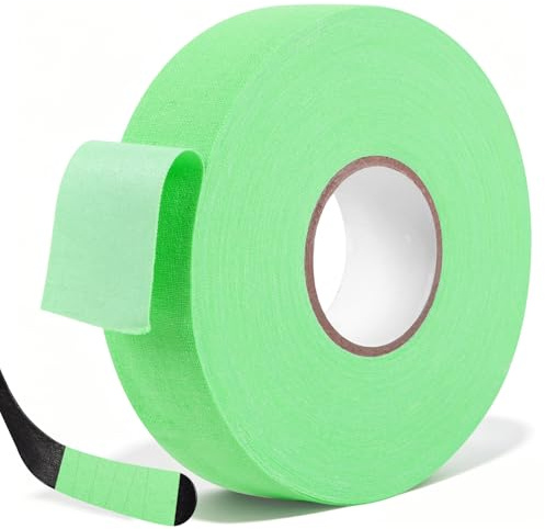 BSTDAYEVER Ruban de Hockey Adhésif Tape Hockey sur Glace Autocollant Hockeys Bande 2 Rouleaux 2.5cmx25m Ruban Baton de Hockeys Grip Tape Antidérapant pour Badminton Raquette de Ping Pong Corde