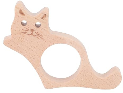 Yusat Fingerbokmärke Gjord Av Furu Lätt och Hållbar Konstruktion Läsprylar Sidhållare Bekväm Design Bärbar Present Till Bokälskare (Katt)