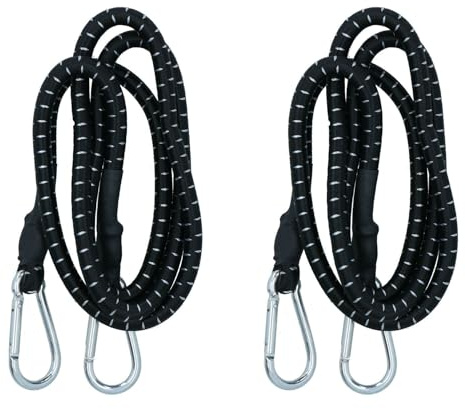 AB Tools 60 Bungee Rope With Carabina Hooks Cords Shock Elastic Clips x 2 TE821