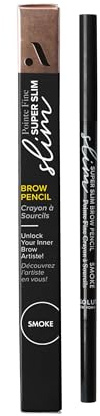 Absolute New York Super Slim Brow Pencil, Fine Point, Dual Ended, Fade Resistant and Long Lasting (Smoke)