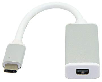 Cablecc - Cavo adattatore HDTV da USB-C USB 3.1 tipo C a Mini DisplayPort DP 1080p con custodia in argento per Air Pro