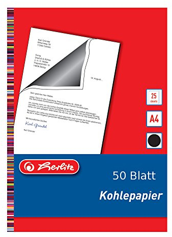 50 Blatt Kohlepaier / Durchschlagpapier / schwarz / A4
