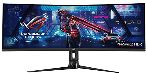 ASUS ROG Strix XG43VQ - Monitor Curvo Gaming de 43'' (3840x1200, 32:10, 120 Hz, 1 ms, Freesync Premium Pro, DisplayHDR 400, 90% DCI-P3, Shadow Boost) Negro