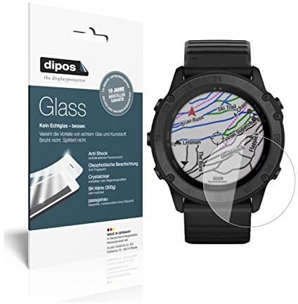dipos I 9H Displayschutz kompatibel mit Garmin tactix Delta Schutzfolie Anti-Shock Folie