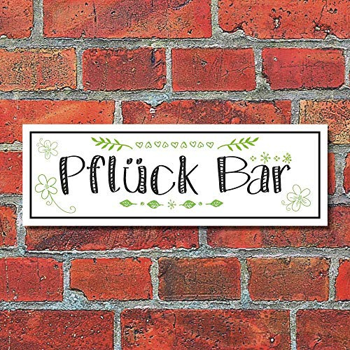 Schild Pflück Bar Geburtstag Kräutergarten Beet 3 mm Alu-Verbund | 3 mm Alu-Verbund, wetterfester UV-Direktdruck, robust und langlebig, Made in Germany