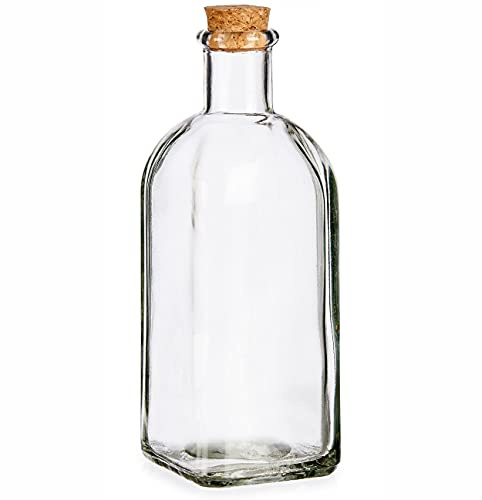 DKD Home Decor Botella de Cristal Vivalto Transparente Corcho Vidrio (500 ml)