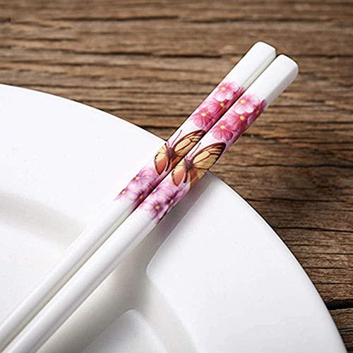 ZHANGDONG Palillos Chinos Palillos Sushi Palillos Coreanos Juego de Regalo de 8 Pares de Palillos Chinos de Porcelana China con Caja Hecha a Mano/Juego de Palillos de Porcelana, para el hogar y