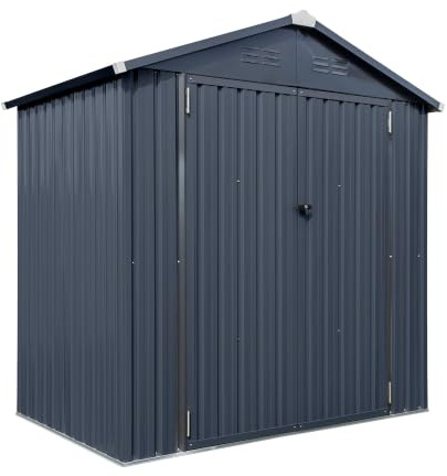 WESTMANN Stahl Gerätehaus Minor 64 Anthrazit 119x183x196 cm Gartenhaus