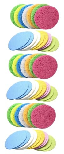 Didiseaon 3sets Natural Facial Cleansing Sponges Gentle Exfoliating Face Wash for All Skin Types 25pcs*3 Random Color