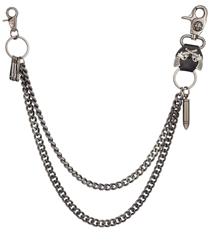 Manfnee Pants Chain for Men Women Hip Hop Jean Chains Punk Belt Chain Biker Chain Key Chain Pocket Chains