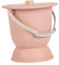 Oshhni Escupidera con tapa, bacinilla portátil, inodoro portátil engrosado, orinal nocturno, orinal para mujeres, hombres y mujeres, Rosa