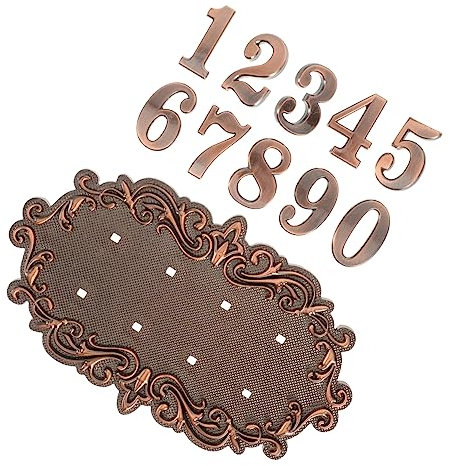 IWOWHERO Hausnummernschild Vintage Aus Abs-material Modellbogendesign Galvanisierter Oberfläche Reflektierenden Buchstaben Für Briefkästen Oder Türen