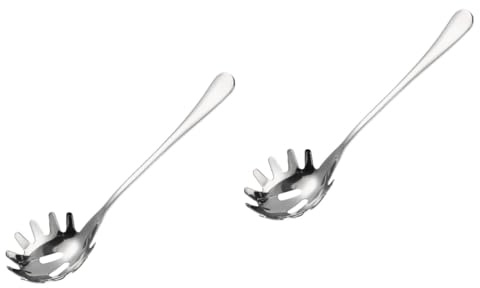 OKUMEYR Lot De 2 Ustensiles De Cuisine Pratiques Cuillère À Spaghetti En Acier Inoxydable Cuillère À Spaghetti À Nouilles Louche À Nouilles Pour Chaque Plat De les