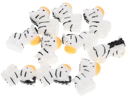 BESPORTBLE 10pcs Mini Zebra Ornaments Decorative Zebra Doll Mini Succulent Decor for Living Creative Decoration for Miniature Garden and Table Stand Display