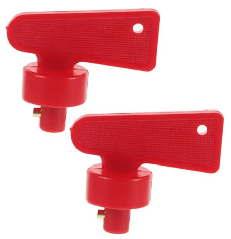 Interruttore Batteria Chiave 2 Pezzi in Plastico Rosso | Car Battery Shut Off Switch, Battery Disconnect Switch Key, Car Battery Disconnect Key